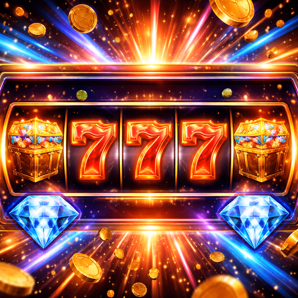 Thrilled Bangladeshi woman celebrating a big slot win with animated 777 symbols and sparkling effects on 93OK platform